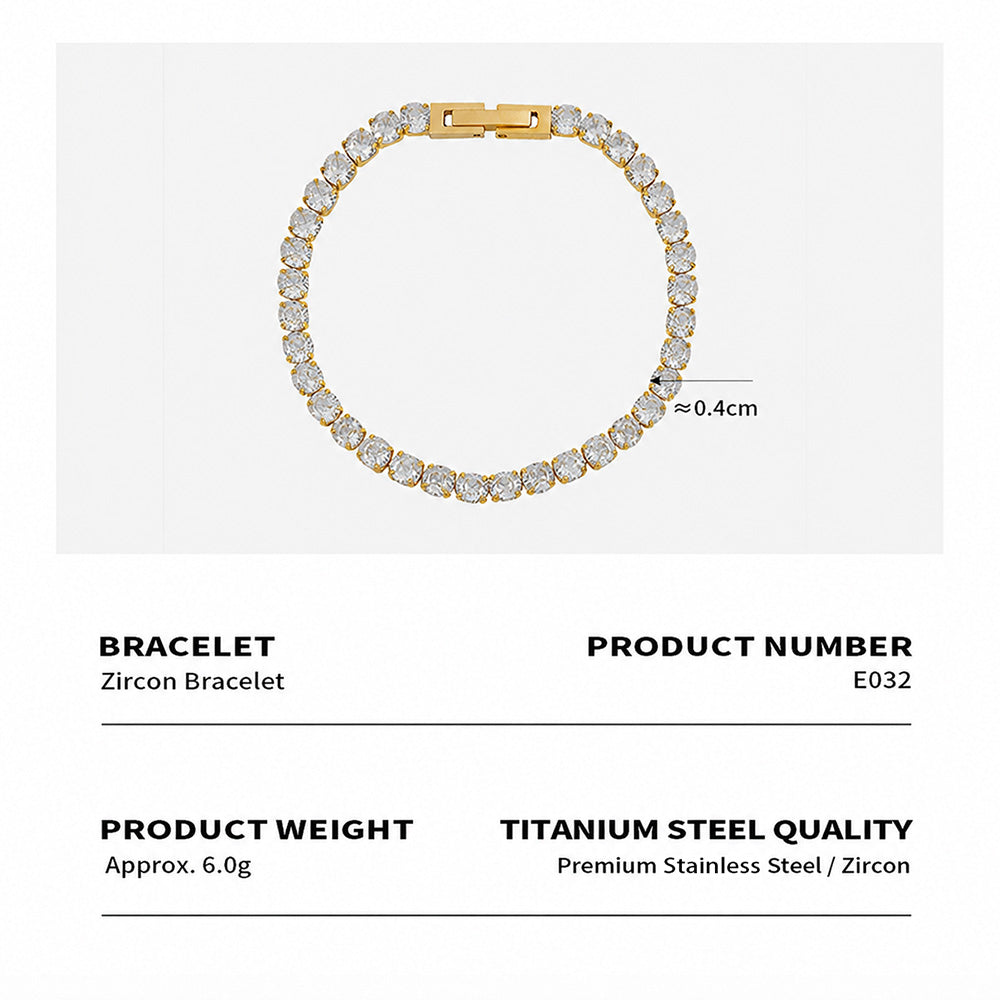 Elegant 316L Stainless Steel Bracelet Steel Color