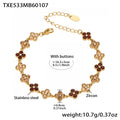 TXE533-Champagne Zircon Gold Bracelet 16.5+5cm