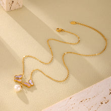316L Stainless Steel 18K PVD Gold Butterfly Necklace made with 316L stainless steel and 18K PVD gold finish for wholesale jewelry buyers - image 7