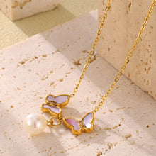 316L Stainless Steel 18K PVD Gold Butterfly Necklace made with 316L stainless steel and 18K PVD gold finish for wholesale jewelry buyers - image 8