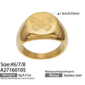 Gold Butterfly Ring / Size 6
