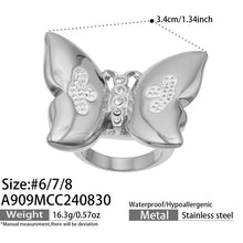 316L Stainless Steel 18K PVD Gold Butterfly Ring made with 316L stainless steel and 18K PVD gold finish for wholesale jewelry buyers - image 4
