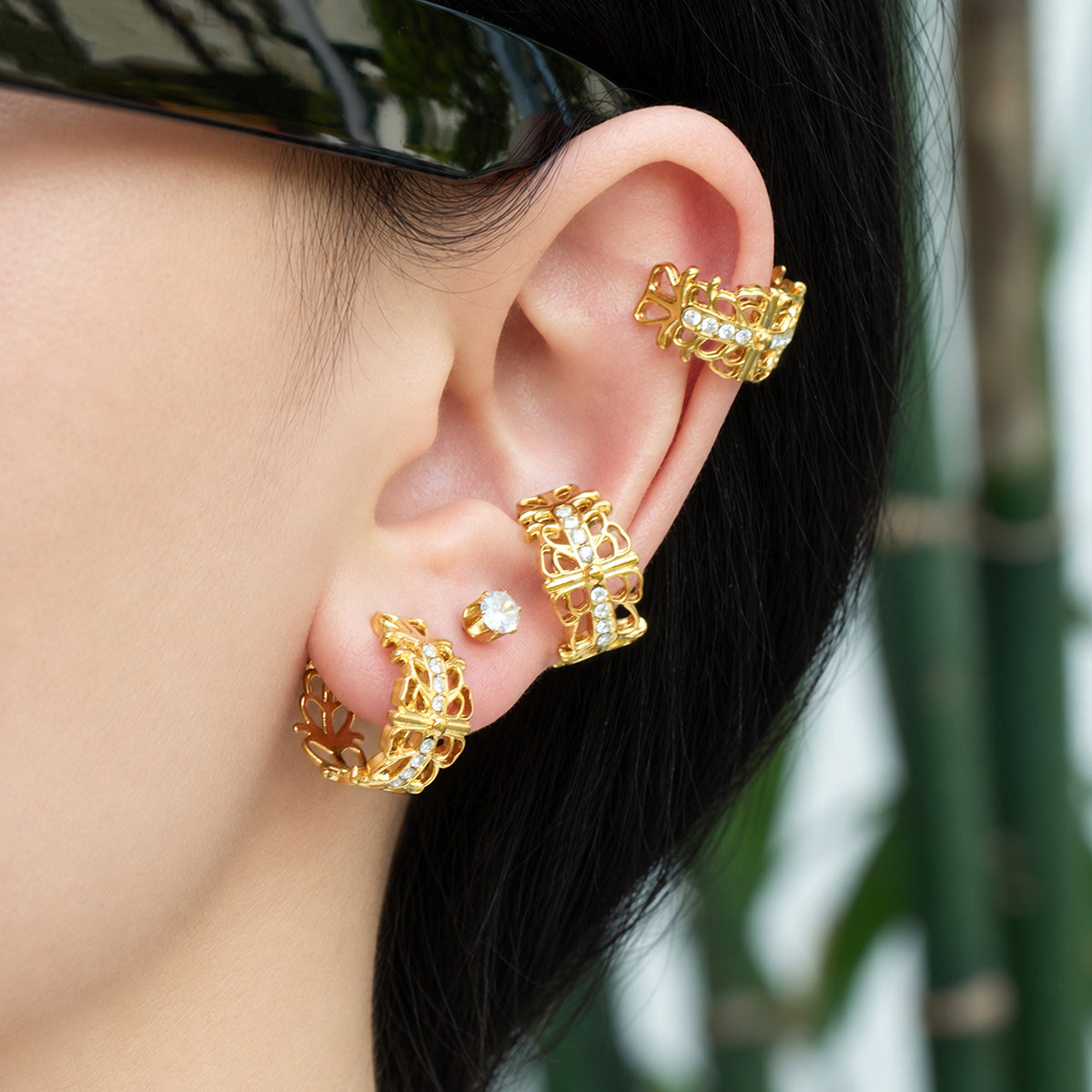 Classic C shape hollow design ear clip
