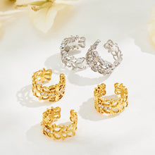 304 Stainless Steel 18K PVD Gold C Shape Hollow Zircon Ear Clip made with 304 stainless steel and 18K PVD gold finish for wholesale jewelry buyers - image 9