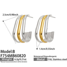 316L Stainless Steel 18K PVD Gold C-Shaped Earrings made with 316L stainless steel and 18K PVD gold finish for wholesale jewelry buyers - image 10