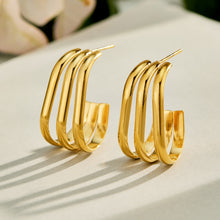 316L Stainless Steel 18K PVD Gold C-Shaped Earrings made with 316L stainless steel and 18K PVD gold finish for wholesale jewelry buyers - image 15