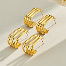 316L Stainless Steel 18K PVD Gold C-Shaped Earrings made with 316L stainless steel and 18K PVD gold finish for wholesale jewelry buyers - image 18