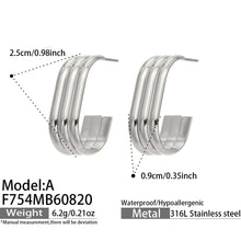 Lightweight hypoallergenic C-shaped earrings designed for daily wear