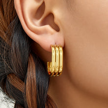 316L Stainless Steel 18K PVD Gold C-Shaped Earrings made with 316L stainless steel and 18K PVD gold finish for wholesale jewelry buyers - image 24