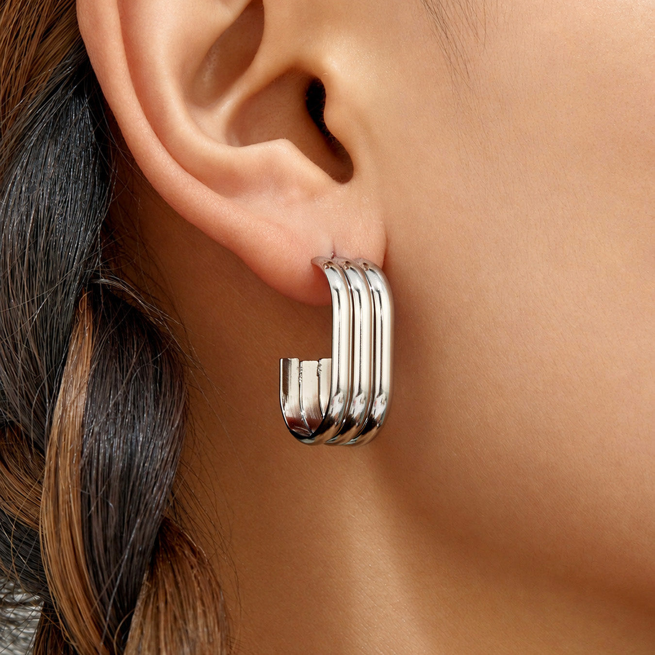 316L Stainless Steel 18K PVD Gold C-Shaped Earrings made with 316L stainless steel and 18K PVD gold finish for wholesale jewelry buyers - image 27