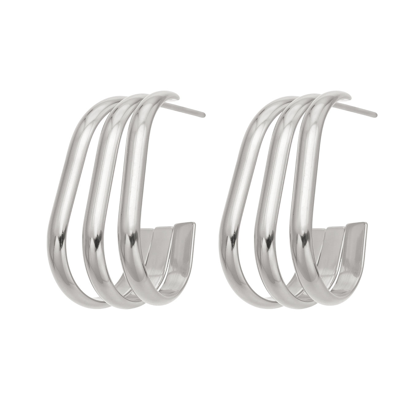 316L Stainless Steel 18K PVD Gold C-Shaped Earrings made with 316L stainless steel and 18K PVD gold finish for wholesale jewelry buyers - image 7