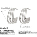 C‑Shape Steel / Earrings
