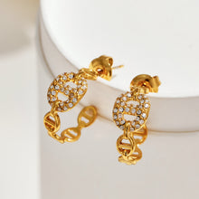 316L Stainless Steel 18K PVD Gold C-Shaped Zircon Earrings made with 316L stainless steel and 18K PVD gold finish for wholesale jewelry buyers - image 9