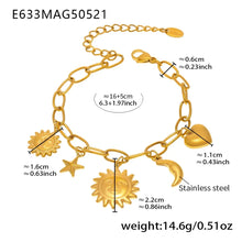 316L Stainless Steel Celestial Sun & Moon Charm Bracelet & Anklet - Image 6