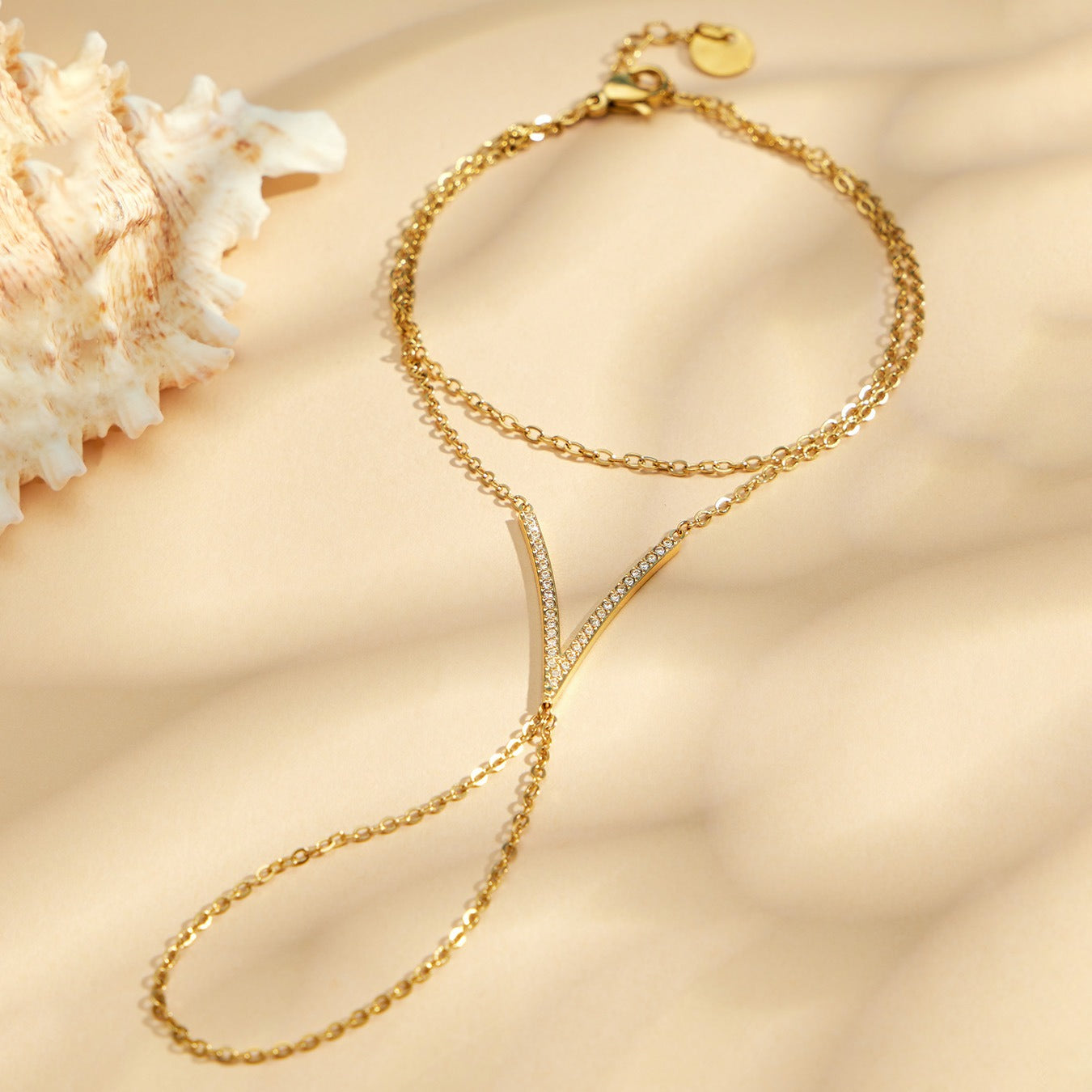 Sophisticated 316L Stainless Steel Chain Bracelet in Gold Color