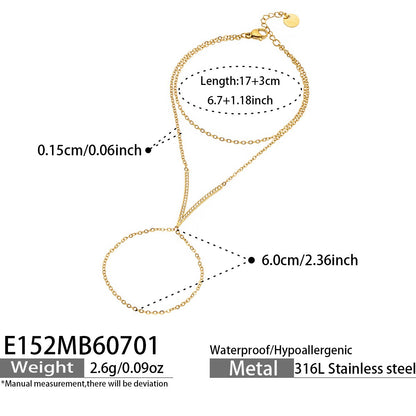 316L Stainless Steel 18K PVD Gold Chain Bracelet made with 316L stainless steel and 18K PVD gold finish for wholesale jewelry buyers - image 6