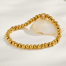 Elegant 316L Stainless Steel Charm Bracelet with Zircon Stones
