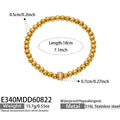 Zircon Bead Gold / 18cm