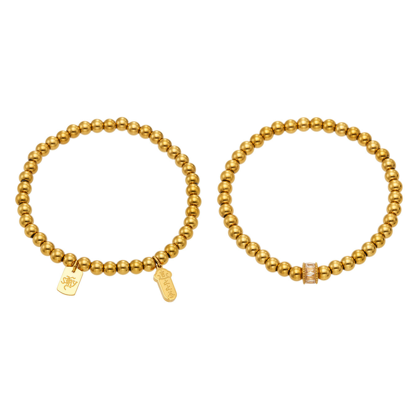 316L Stainless Steel 18K PVD Gold Charm Bracelet made with 316L stainless steel and 18K PVD gold finish for wholesale jewelry buyers - image 12