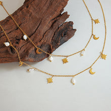 316L Stainless Steel Chic Celestial Freshwater Pearl Tassel Necklace - Image 4