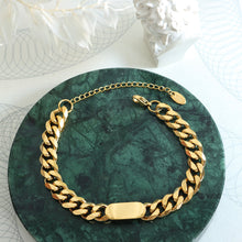 316L Stainless Steel Chic Chunky Chain Necklace & Bracelet Set - Image 5