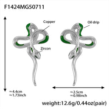 316L Stainless Steel Chic Enamel Snake Earrings - Image 7