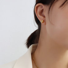 316L Stainless Steel Chic French-Inspired Textured Orb Stud Earrings - Image 5