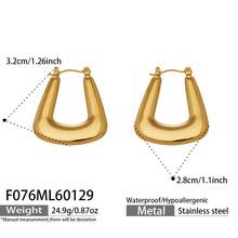316L Stainless Steel Chic Geometric Minimalist Hoop Earrings - Image 1