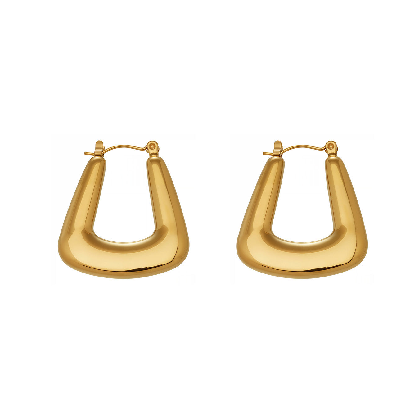 316L Stainless Steel Chic Geometric Minimalist Hoop Earrings - Image 4