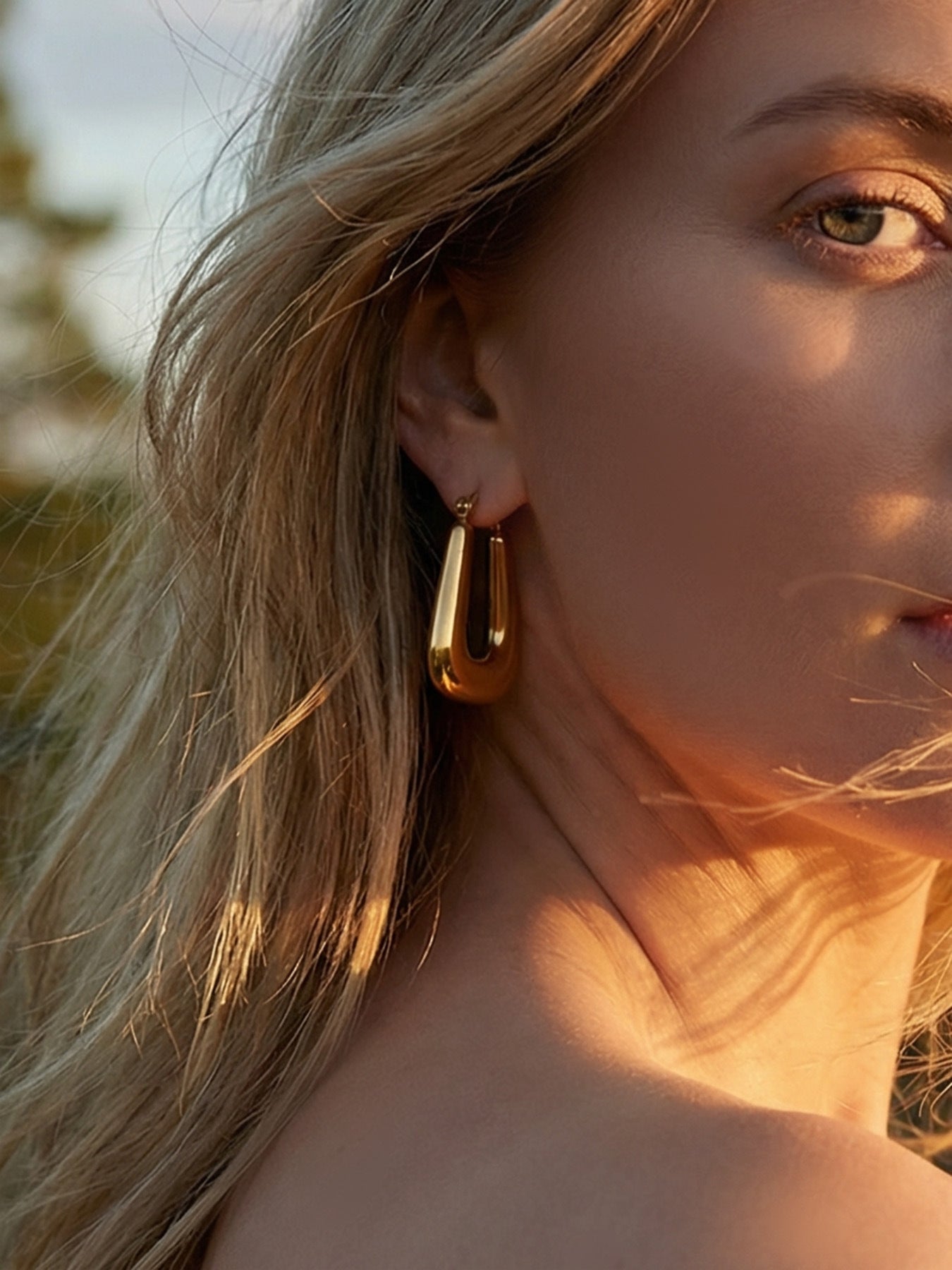 316L Stainless Steel Chic Geometric Minimalist Hoop Earrings - Image 6