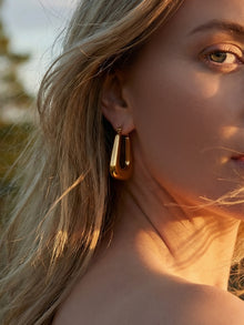 316L Stainless Steel Chic Geometric Minimalist Hoop Earrings - Image 6