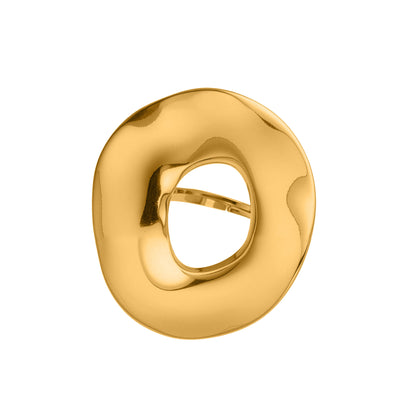 316L Stainless Steel Chic Irregular Hollow Open Ring - Image 4