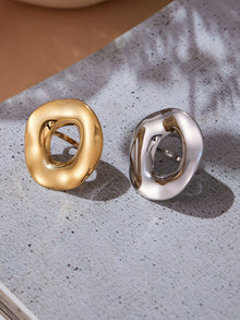 316L Stainless Steel Chic Irregular Hollow Open Ring - Image 8