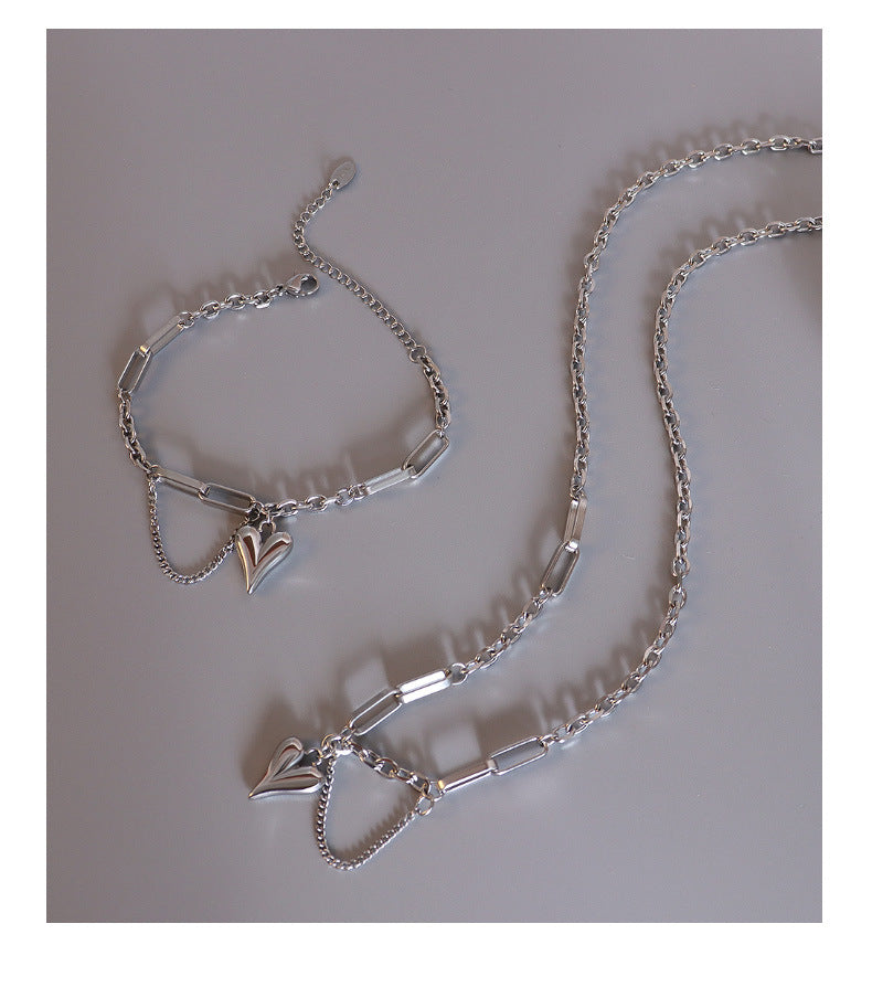 316L Stainless Steel Chic Minimalist 18K Gold Plated Heart Set - Image 10