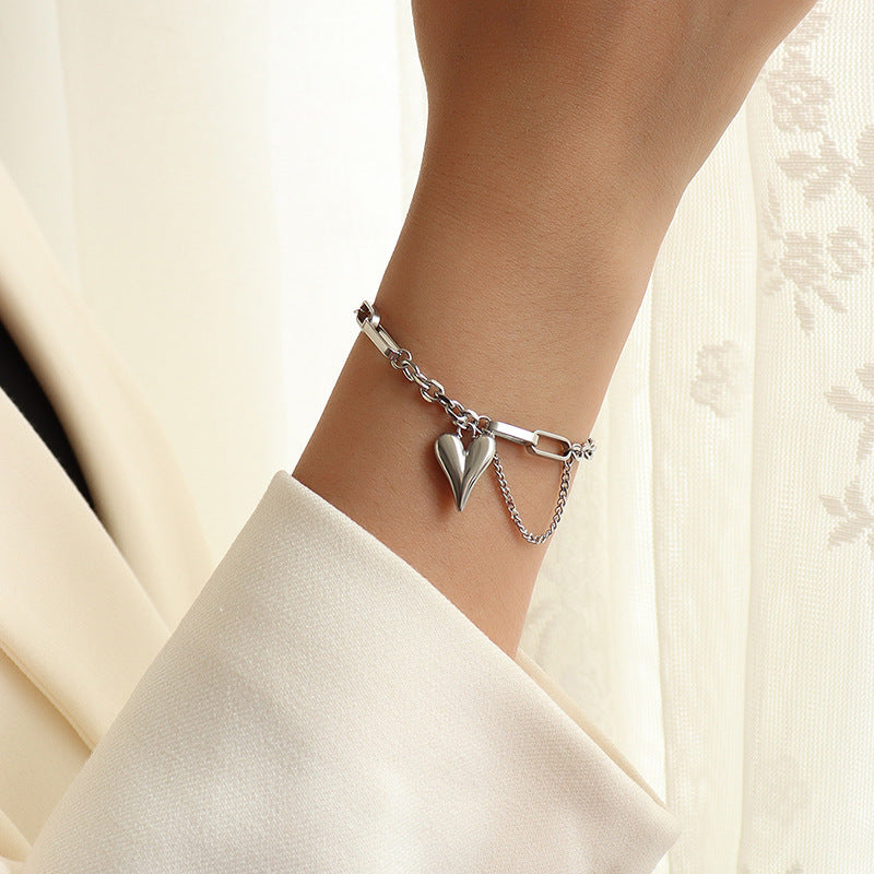 316L Stainless Steel Chic Minimalist 18K Gold Plated Heart Set - Image 4