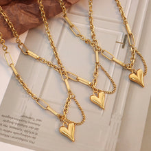 316L Stainless Steel Chic Minimalist 18K Gold Plated Heart Set - Image 7