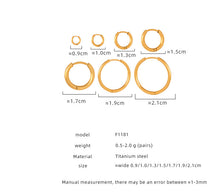 316L Stainless Steel Chic Minimalist Circle Hoop Earrings - Image 2