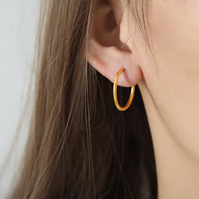 316L Stainless Steel Chic Minimalist Circle Hoop Earrings - Image 6