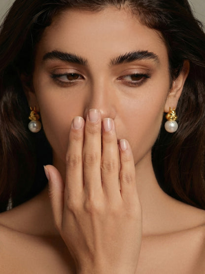 316L Stainless Steel Chic Squirrel Faux Pearl Earrings & Necklace Set - Image 10