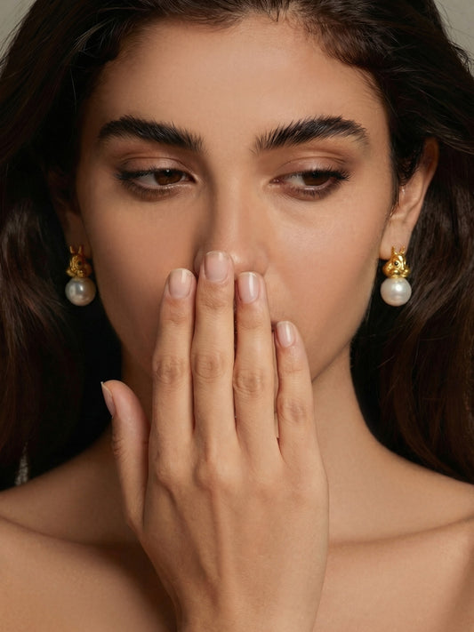 316L Stainless Steel Chic Squirrel Faux Pearl Earrings & Necklace Set - Image 10