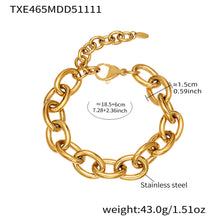 316L Stainless Steel Chunky 18K Gold Plated Cuban Link Chain - Image 1
