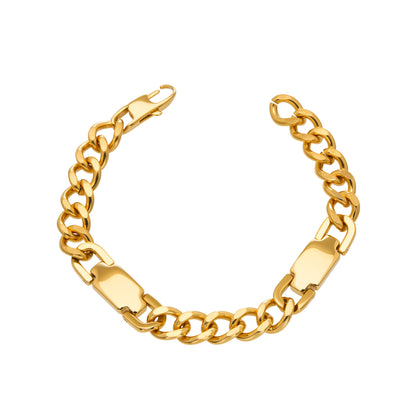 316L Stainless Steel Chunky U-Clasp Cuban Chain Bracelet - Image 3