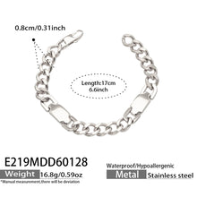 316L Stainless Steel Chunky U-Clasp Cuban Chain Bracelet collection, wholesale waterproof jewelry