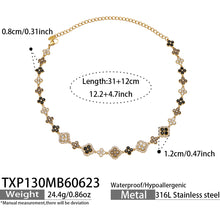 316L Stainless Steel 18K PVD Gold Clover Necklace Set made with 316L stainless steel and 18K PVD gold finish for wholesale jewelry buyers - image 10