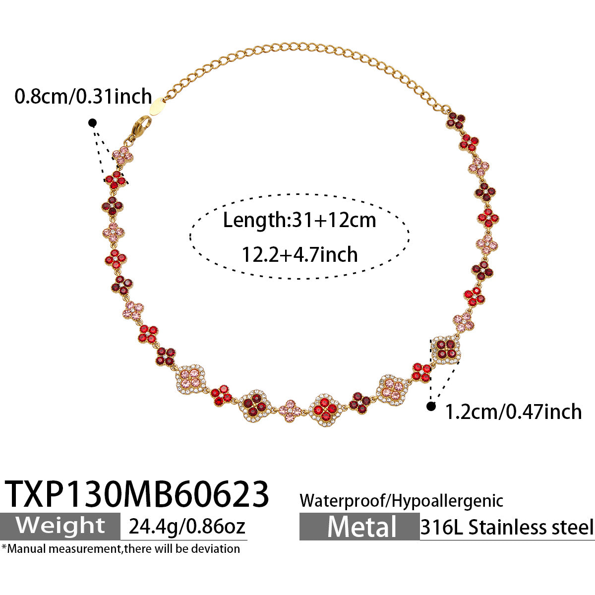 316L Stainless Steel 18K PVD Gold Clover Necklace Set made with 316L stainless steel and 18K PVD gold finish for wholesale jewelry buyers - image 11