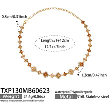 316L Stainless Steel 18K PVD Gold Clover Necklace Set made with 316L stainless steel and 18K PVD gold finish for wholesale jewelry buyers - image 14