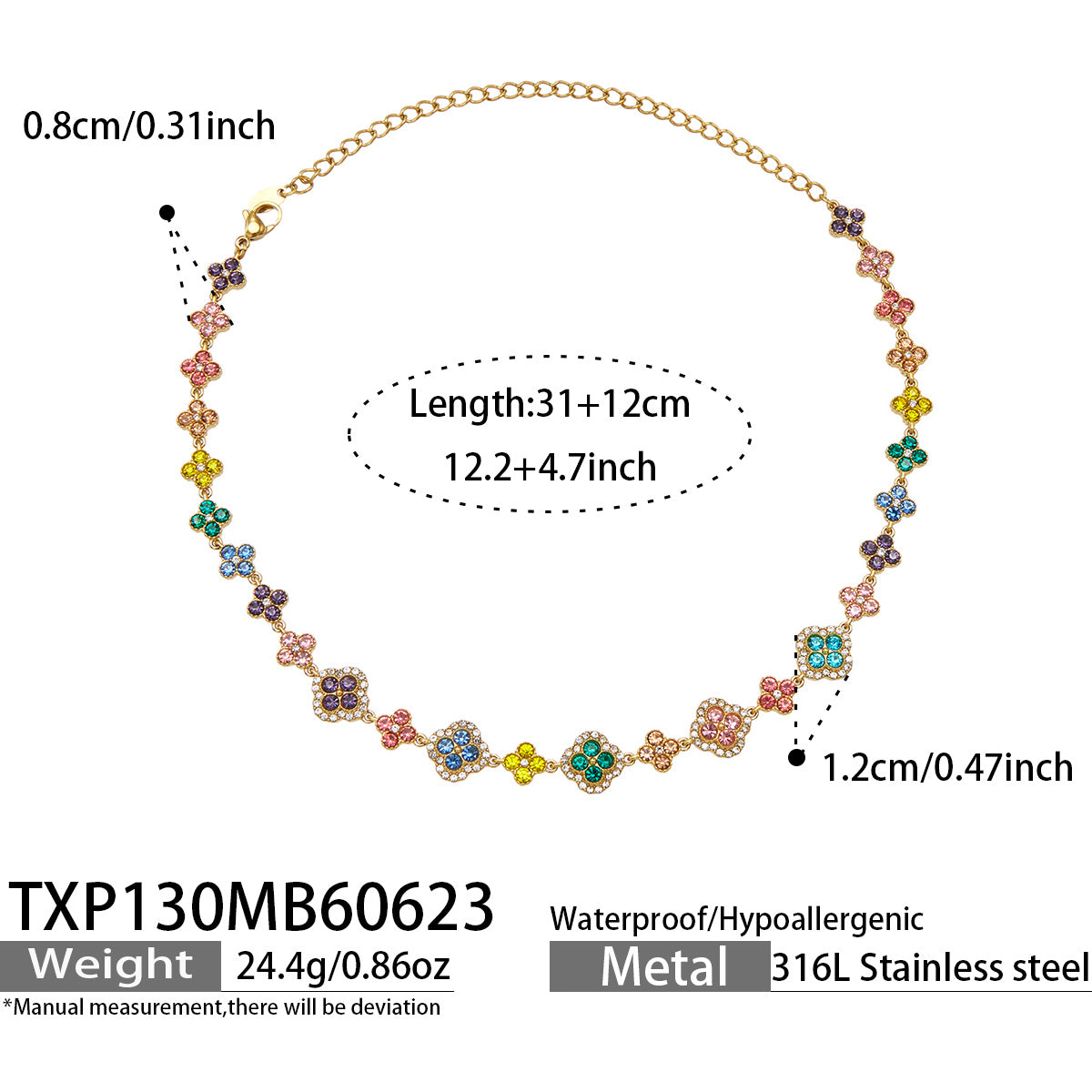 316L Stainless Steel 18K PVD Gold Clover Necklace Set made with 316L stainless steel and 18K PVD gold finish for wholesale jewelry buyers - image 9