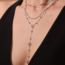 316L Stainless Steel Clover Tassel Y-Necklace - Image 2