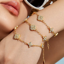 316L Stainless Steel 18K PVD Gold Clover Zircon Bracelet made with 316L stainless steel and 18K PVD gold finish for wholesale jewelry buyers - image 13