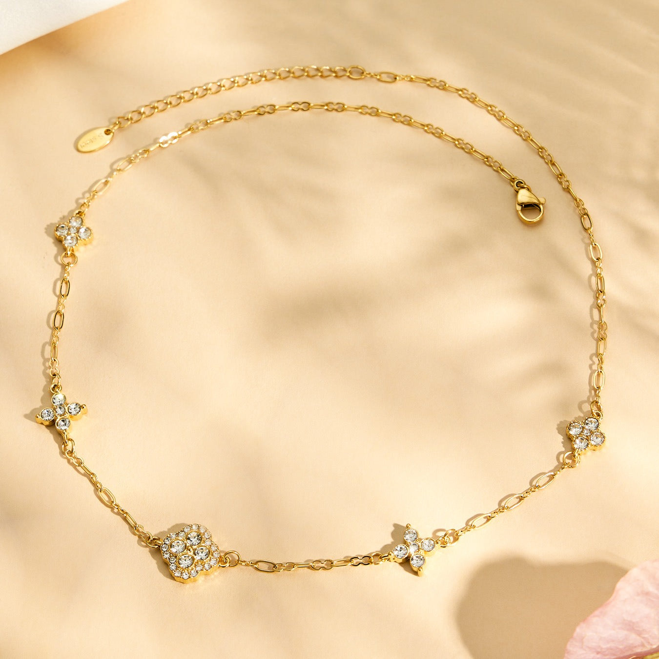 316L Stainless Steel 18K PVD Gold Clover Zircon Bracelet made with 316L stainless steel and 18K PVD gold finish for wholesale jewelry buyers - image 18